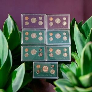 Vintage United States Mint Proof Coin Sets Lot Of 7 1992-1998